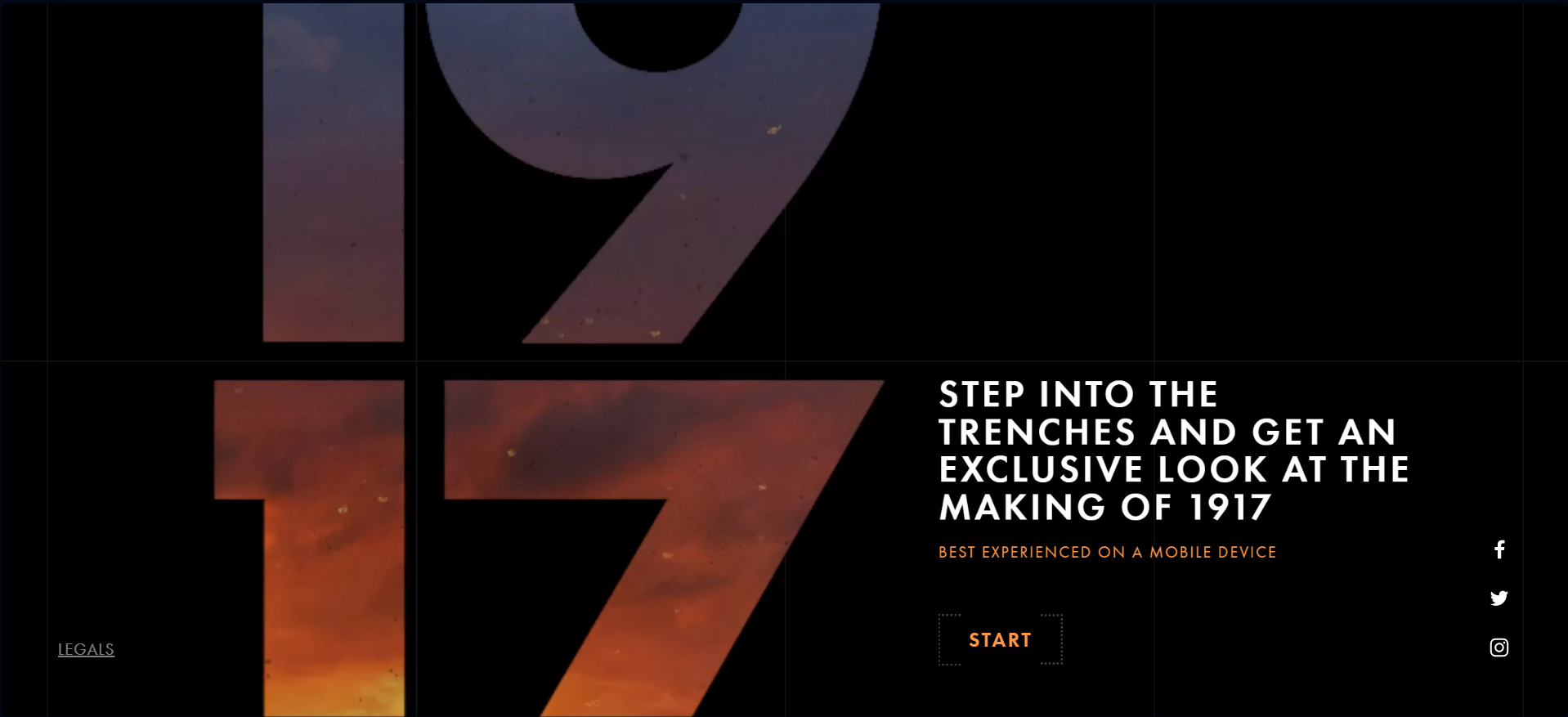 1917 Movie Website Inspiration